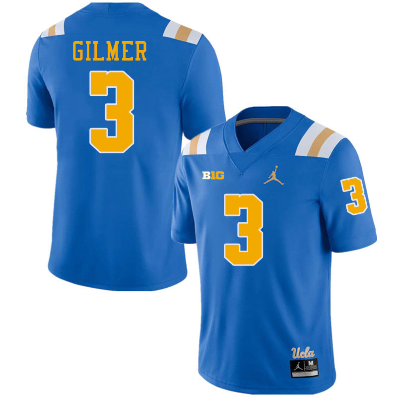 Men #3 Kwazi Gilmer Big 10 Conference College Football Jerseys Stitched-Royal